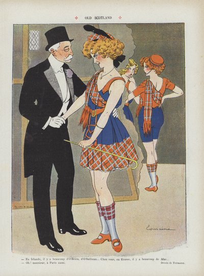 Vecchia Scozia. Illustrazione per Le Rire da Edouard Touraine