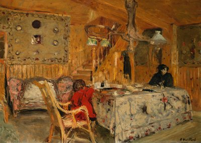 Denise Natanson e Marcelle Aron alla casa estiva, Villerville, Normandia, c.1910 da Edouard Vuillard