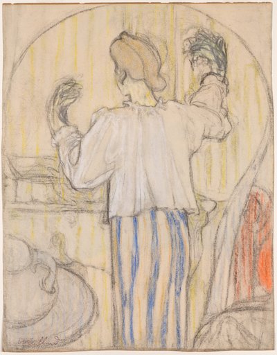 Davanti allo specchio (recto) da Edouard Vuillard
