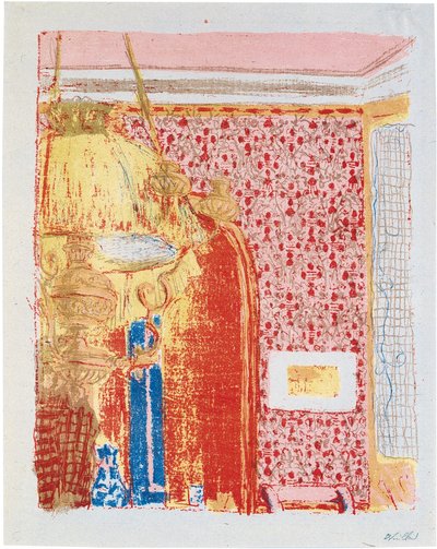 Interieur mit rosa Vorhängen II da Edouard Vuillard