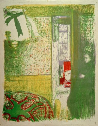 Interno con lampada a sospensione da Edouard Vuillard