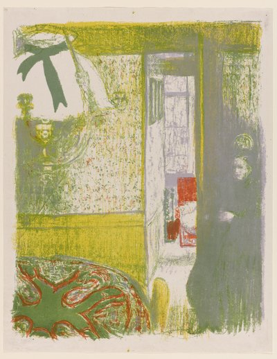 Interno con lampada appesa, tav.4 da Paesaggi e Interni, 1899 da Edouard Vuillard