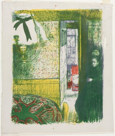 Interno con lampada appesa da Edouard Vuillard