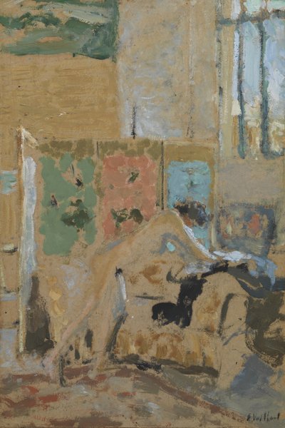 Interno con uno schermo da Edouard Vuillard