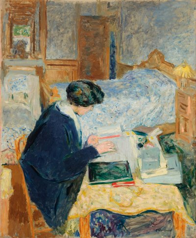 Lucy Hessel che legge da Edouard Vuillard