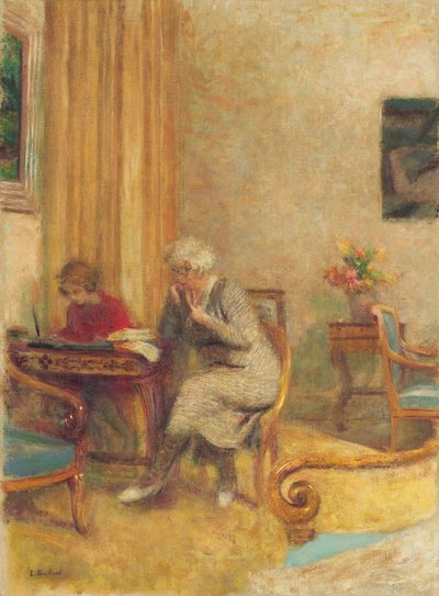 Madame Hessel e Lulu nel piccolo salotto dei Clayes da Edouard Vuillard