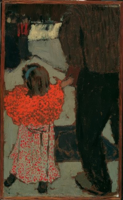 Ragazza con sciarpa rossa da Edouard Vuillard
