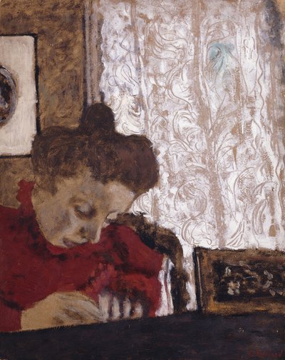 Marie Vuillard che scrive, c.1895 da Edouard Vuillard