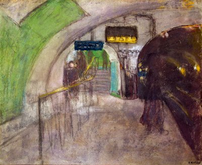 Stazione della metropolitana Vista dei moli nel sotterraneo, XX secolo da Edouard Vuillard