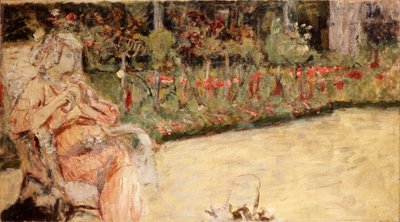 Mme Hessel nel giardino di Cézanne a Vaucresson, c.1920 da Edouard Vuillard