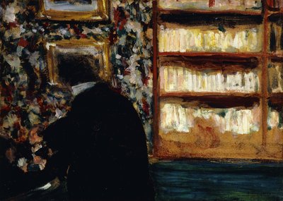 Monsieur Natanson nella Biblioteca da Edouard Vuillard