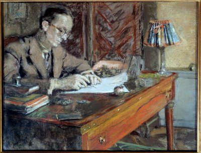 Ritratto di Jean Giraudoux (1882-1944), scrittore francese, XX secolo. Parigi, Comédie-Française da Edouard Vuillard