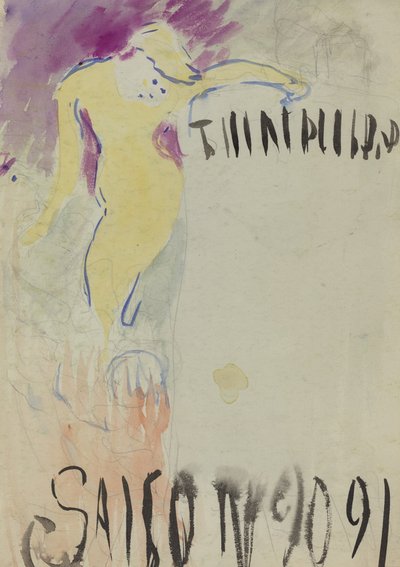 Design del programma per il Théâtre Libre (verso) da Edouard Vuillard