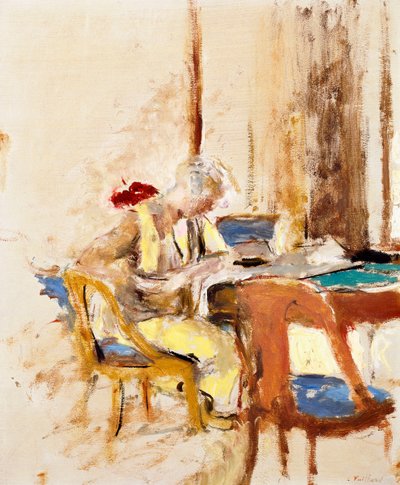 Lettura nel piccolo salone da Edouard Vuillard