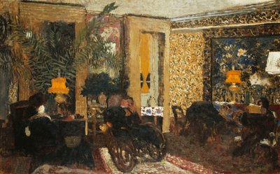 Stanza con tre lampade, Rue St. Florentin, 1899 da Edouard Vuillard