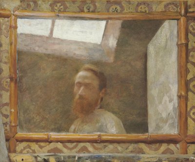 Autoritratto con specchio di bambù, c. 1890 da Edouard Vuillard