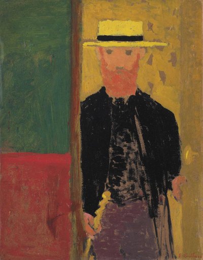 Autoritratto con cappello di paglia, ca 1892 da Edouard Vuillard