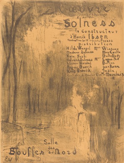 Solness il Costruttore, 1894 da Edouard Vuillard