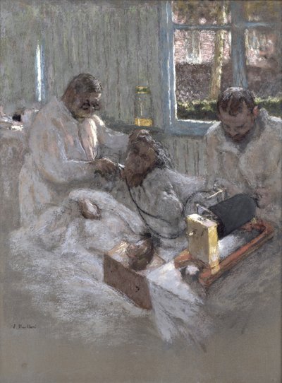 Il cardiologo Henri Vaquez (1860-1936) e il suo assistente, il dottor Parvu, a la Pitie, c.1918-21 da Edouard Vuillard