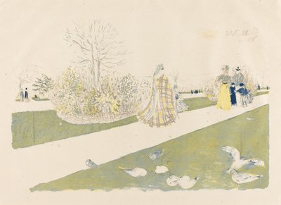 Il Giardino delle Tuileries, pubblicato 1896 da Edouard Vuillard