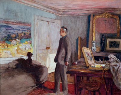 Il pittore Pierre Bonnard a casa da Edouard Vuillard