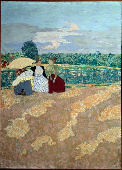 I giardini pubblici: La conversazione (al centro) (dettaglio del trittico) da Edouard Vuillard