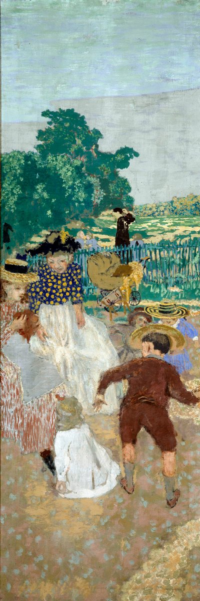 I giardini pubblici: Le infermiere (a sinistra) (dettaglio del trittico) da Edouard Vuillard