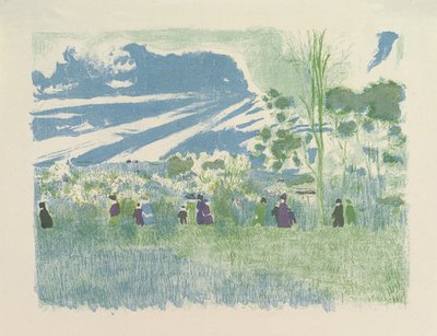 À Travers Champs (Attraverso i Campi), dalla serie Paesaggi e Interni da Edouard Vuillard