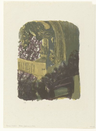 Tribuna e balconi con pubblico al Théâtre Gymnase di Parigi da Edouard Vuillard