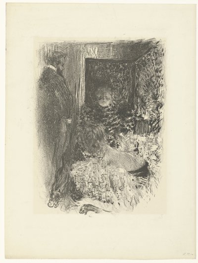 Due donne e un uomo in un interno illuminato da Edouard Vuillard