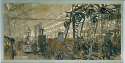 Fabbrica di armi a Lione: la forgia da Edouard Vuillard