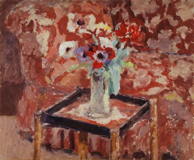Vaso di anemoni su un tavolo, c.1906 da Edouard Vuillard