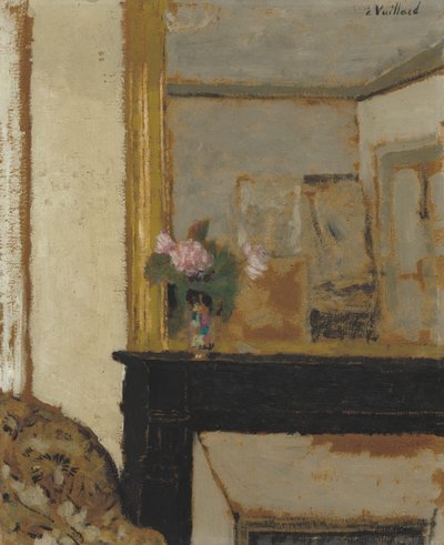 Vaso di fiori su un caminetto, c.1900 da Edouard Vuillard