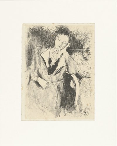 Donna seduta su una sedia da Edouard Vuillard