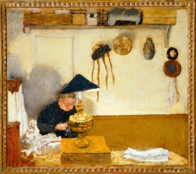Madame Vuillard che cuce da Edouard Vuillard