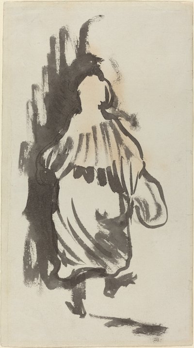 Figura che cammina vista da dietro da Edouard Vuillard