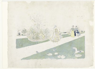 Passeggiatori nel parco delle Tuileries a Parigi da Edouard Vuillard