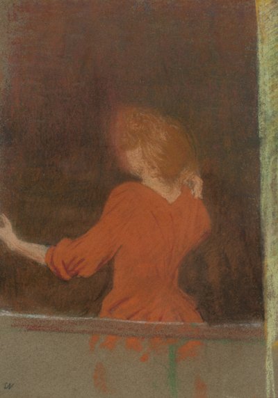 Donna in rosso, c.1890-91 da Edouard Vuillard