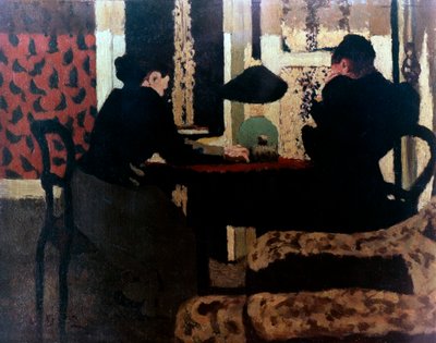 Donne alla luce della lampada da Edouard Vuillard