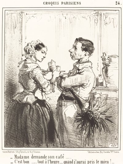 Madame chiede il suo caffè da Edouard de Beaumont