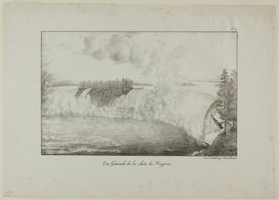 Vista sulle cascate del Niagara da Edouard de Montule