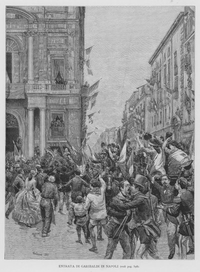 Entrata di Garibaldi a Napoli da Edouardo Matania