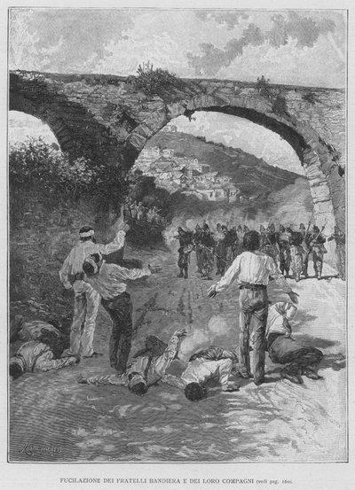 Fucilazione dei Fratelli Bandiera e dei loro Compagni da Edouardo Matania