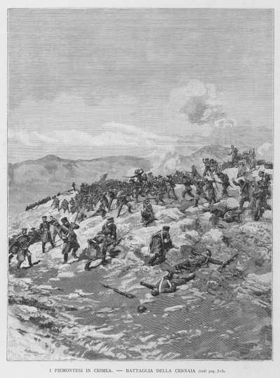 I Piemontesi in Crimea da Edouardo Matania