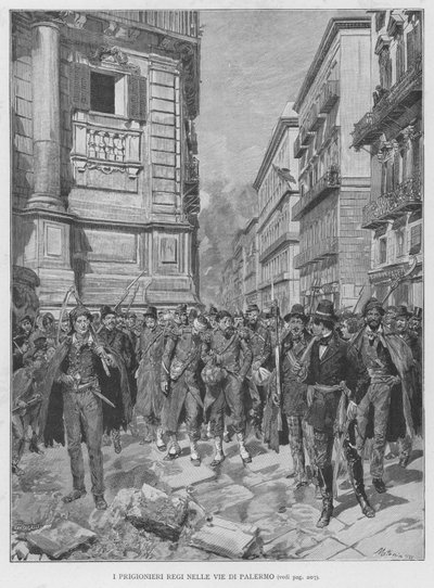 I prigionieri regi nelle vie di Palermo da Edouardo Matania