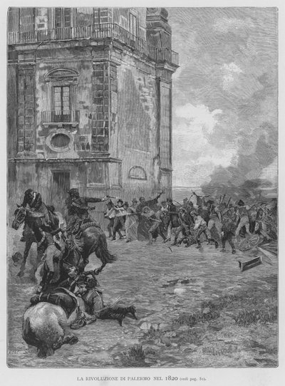 La Rivoluzione Di Palermo Nel 1820 da Edouardo Matania