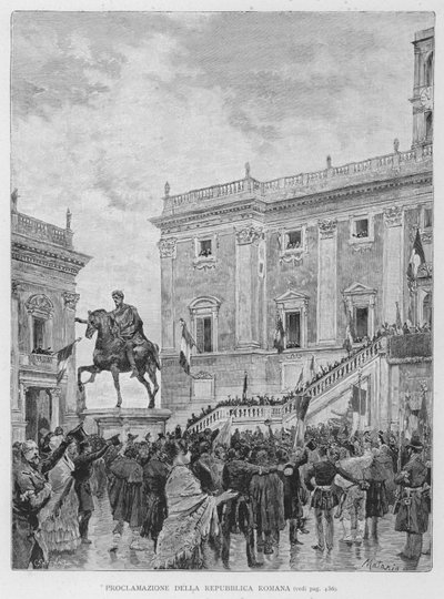 Proclamazione della Repubblica Romana da Edouardo Matania