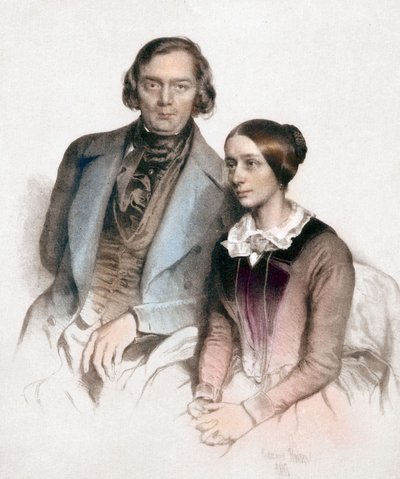 Robert e Clara Schumann da Eduard (after) Kaiser