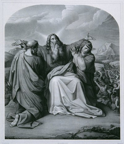 Mosè che prega per la vittoria da Eduard Friedrich Leybold