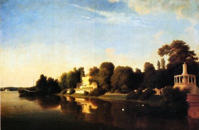 La riva del parco di Glienicke da Eduard Gaertner